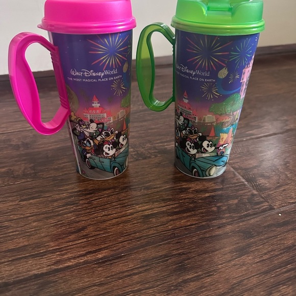 Walt Disney World Mickey & Friends 16 oz Refillable Travel Cup Pack of 2 - Picture 2 of 4